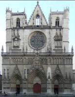 Lyon, Cathedrale Saint Jean, Facade (1)